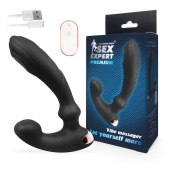 Черный вибромассажер простаты Sex Expert - 14,5 см. - Sex Expert - в Калининграде купить с доставкой