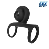 Черная вибронасадка на пенис Sex Expert - Sex Expert - в Калининграде купить с доставкой