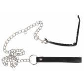 Зажим для половых губ с поводком Pussy Clamp With A Leash - Orion - купить с доставкой в Калининграде