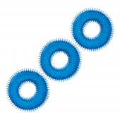 Комплект из трех голубых колец для эрекции 3-Pack Ultra-Stim Stretch Cock Rings - BlueLine - в Калининграде купить с доставкой