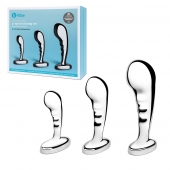 Набор из 3 стальных стимуляторов простаты Stainless Steel P-spot Training Set - b-Vibe - в Калининграде купить с доставкой