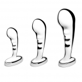 Набор из 3 стальных стимуляторов простаты Stainless Steel P-spot Training Set - b-Vibe - в Калининграде купить с доставкой