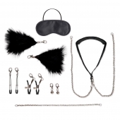 Большой эротический набор из 12 предметов Interchangeable Collar   Nipple Clips Set - Lux Fetish - купить с доставкой в Калининграде