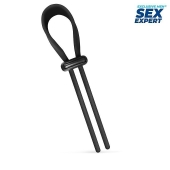 Черный ремень-лассо для усиления эрекции - Sex Expert - в Калининграде купить с доставкой