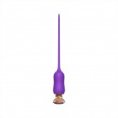 Фиолетовый тонкий стимулятор Nipple Vibrator - 23 см. - I-MOON - купить с доставкой в Калининграде