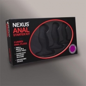 Набор из 3 массажеров простаты чёрного цвета NEXUS ANAL STARTER KIT - Nexus Range - в Калининграде купить с доставкой