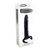 Чёрная насадка-фаллос для двойного проникновения INFLATABLE DILDO SLIM DONG  - 13,5 см. - Toyz4lovers - в Калининграде купить с доставкой