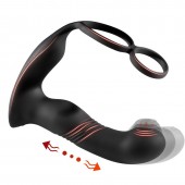 Черный вибромассажер простаты с эффектом фингеринга - 16 см. - Secwell - в Калининграде купить с доставкой