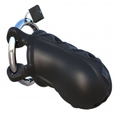 Черный замок верности Extreme Silicone Cock Blocker - Pipedream - купить с доставкой в Калининграде