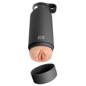 Серый мастурбатор в виде бутылки F*ck Flask - Pipedream - в Калининграде купить с доставкой
