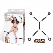 Леопардовая фиксация на матрас для рук и ног Classic Bedspreader - Lux Fetish - купить с доставкой в Калининграде