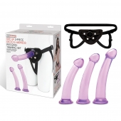 Тренировочный набор с тремя насадками Pegging Training Set - Lux Fetish - купить с доставкой в Калининграде
