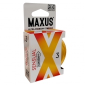 Презервативы анатомической формы Maxus Sensual - 3 шт. - Maxus - купить с доставкой в Калининграде