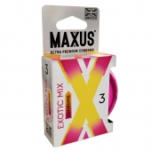 Ароматизированные презервативы Maxus Exotic Mix - 3 шт. - Maxus - купить с доставкой в Калининграде