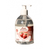 Лубрикант на водной снове Love Protection Strawberry с ароматом клубники - 300 мл. - Lola Games - купить с доставкой в Калининграде