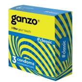 Классические презервативы с обильной смазкой Ganzo Classic - 3 шт. - Ganzo - купить с доставкой в Калининграде