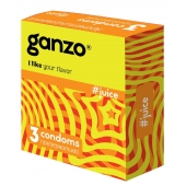 Ароматизированные презервативы Ganzo Juice - 3 шт. - Ganzo - купить с доставкой в Калининграде