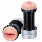 Двусторонний мастурбатор REALSTUFF 2 IN 1 HUMMER MOUTH   VAGINA - ротик и вагина - Dream Toys - в Калининграде купить с доставкой