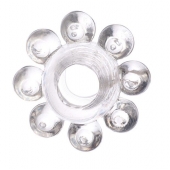 Прозрачное гелевое эрекционное кольцо-цветок - Toyfa Basic - в Калининграде купить с доставкой