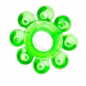 Зеленое эрекционное кольцо-цветок - Toyfa Basic - в Калининграде купить с доставкой