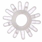 Прозрачное гелевое эрекционное кольцо с шипиками - Toyfa Basic - в Калининграде купить с доставкой