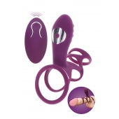Фиолетовая эрекционная вибронасадка Halo Halo C-Ring Sleeve - Toy Joy - в Калининграде купить с доставкой