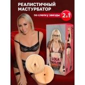 Двусторонний мастурбатор Lola Taylor - 22 см. - ФлешНаш - в Калининграде купить с доставкой