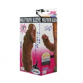 Коричневая насадка на пенис Wolftooth Sleeve - 13 см. - Baile - в Калининграде купить с доставкой