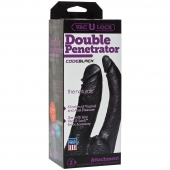 Черная насадка-фаллоимитатор для двойной стимуляции Double Penetrator - 16 см. - Doc Johnson - купить с доставкой в Калининграде