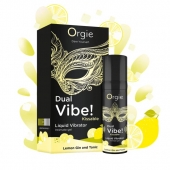 Съедобный жидкий вибратор Dual Vibe! со вкусом лимонного джина с тоником - 15 мл. - ORGIE - купить с доставкой в Калининграде