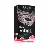 Съедобный жидкий вибратор Dual Vibe! со вкусом клубничного джина с тоником - 15 мл. - ORGIE - купить с доставкой в Калининграде