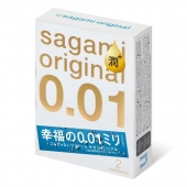 Увлажнённые презервативы Sagami Original 0.01 Extra Lub - 2 шт. - Sagami - купить с доставкой в Калининграде