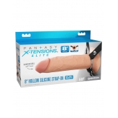 Полый страпон на ремнях 8’’ Hollow Silicone Strap-on - Pipedream - купить с доставкой в Калининграде