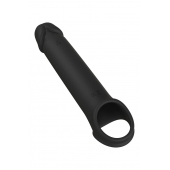 Черная насадка-удлинитель с вибрацией Vibrating Extender With Remote - Dream Toys - в Калининграде купить с доставкой