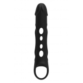 Черная насадка-удлинитель Vibrating Extender With Remote с вибрацией - Dream Toys - в Калининграде купить с доставкой