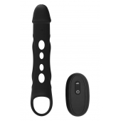 Черная насадка-удлинитель Vibrating Extender With Remote с вибрацией - Dream Toys - в Калининграде купить с доставкой
