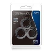 Набор из 3 черных эрекционных колец Black Small Penis Rings - Blush Novelties - в Калининграде купить с доставкой