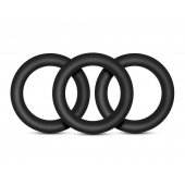 Набор из 3 черных эрекционных колец Black Small Penis Rings - Blush Novelties - в Калининграде купить с доставкой