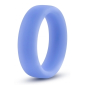 Голубое люминесцентное кольцо Silicone Glo Cock Ring - Blush Novelties - в Калининграде купить с доставкой