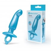 Голубая анальная пробка для массажа простаты Hither Silicone Prostate Plug - 14,3 см. - b-Vibe - в Калининграде купить с доставкой