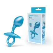 Голубая анальная пробка для массажа простаты Bulb Silicone Prostate Plug - 10,7 см. - b-Vibe - в Калининграде купить с доставкой