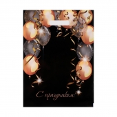 Пакет с вырубной ручкой и принтом в виде шариков (30х40 см) - Сима-Ленд - купить с доставкой в Калининграде