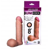 Фаллическая насадка для страпона UNICOCK 8  - 20 см. - LOVETOY (А-Полимер) - купить с доставкой в Калининграде
