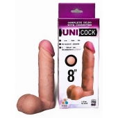 Фаллическая насадка для страпона UNICOCK 8  - 20 см. - LOVETOY (А-Полимер) - купить с доставкой в Калининграде