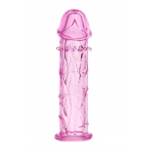 Розовая насадка фаллической формы - 12,5 см. - A-toys - в Калининграде купить с доставкой
