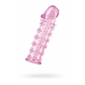 Розовая насадка на пенис с шипами - 12,5 см. - A-toys - в Калининграде купить с доставкой