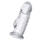 Прозрачная насадка на пенис с шипиками и коготком - 13,5 см. - A-toys - в Калининграде купить с доставкой