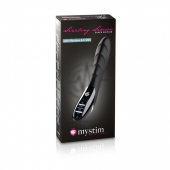 Вибратор с электростимуляцией Sizzling Simon Black Edition - 27 см. - MyStim - купить с доставкой в Калининграде