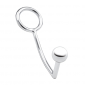 Кольцо на пенис с анальным стимулятором Stainless Steel Anal Hook   Cock Ring - BlueLine - в Калининграде купить с доставкой