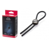 Тёмно-серое эрекционное кольцо с зажимом Again and Again Adjustable Cock Ring - Fifty Shades of Grey - в Калининграде купить с доставкой